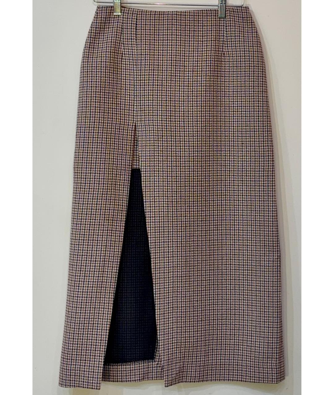 MAJE Мульти шерстяная юбка миди, фото 9