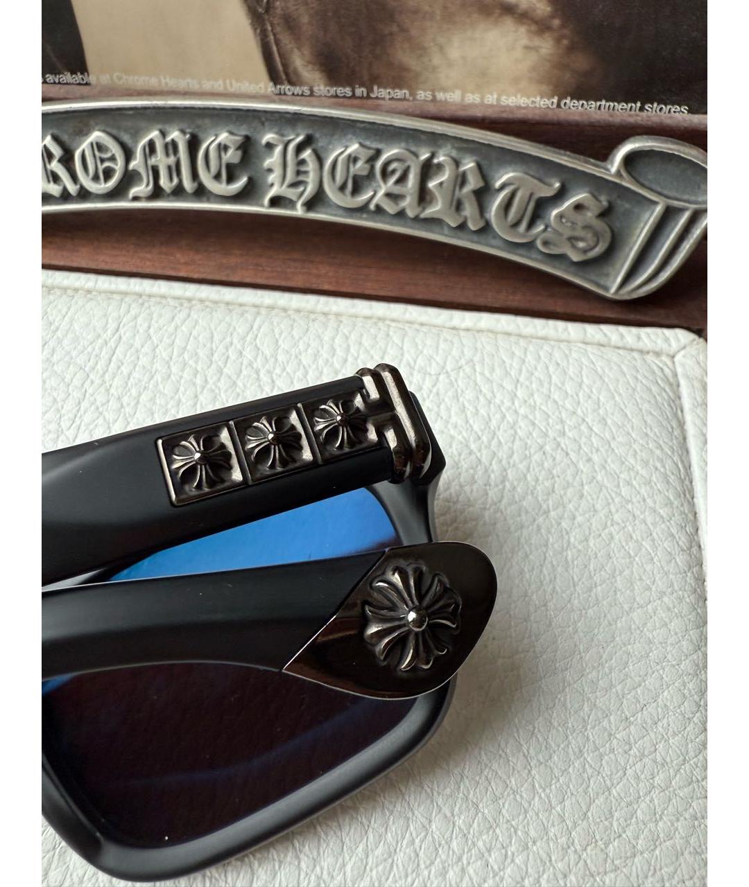 CHROME HEARTS Черные пластиковые солнцезащитные очки, фото 3