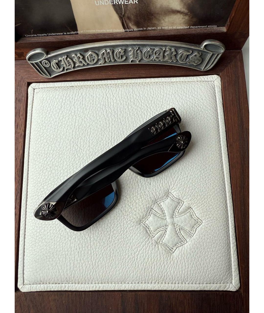 CHROME HEARTS Черные пластиковые солнцезащитные очки, фото 2