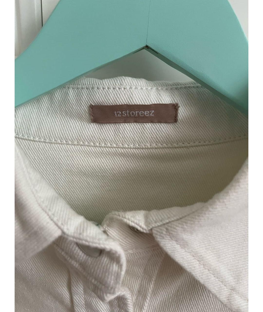 12 STOREEZ Белое деним повседневное платье, фото 3