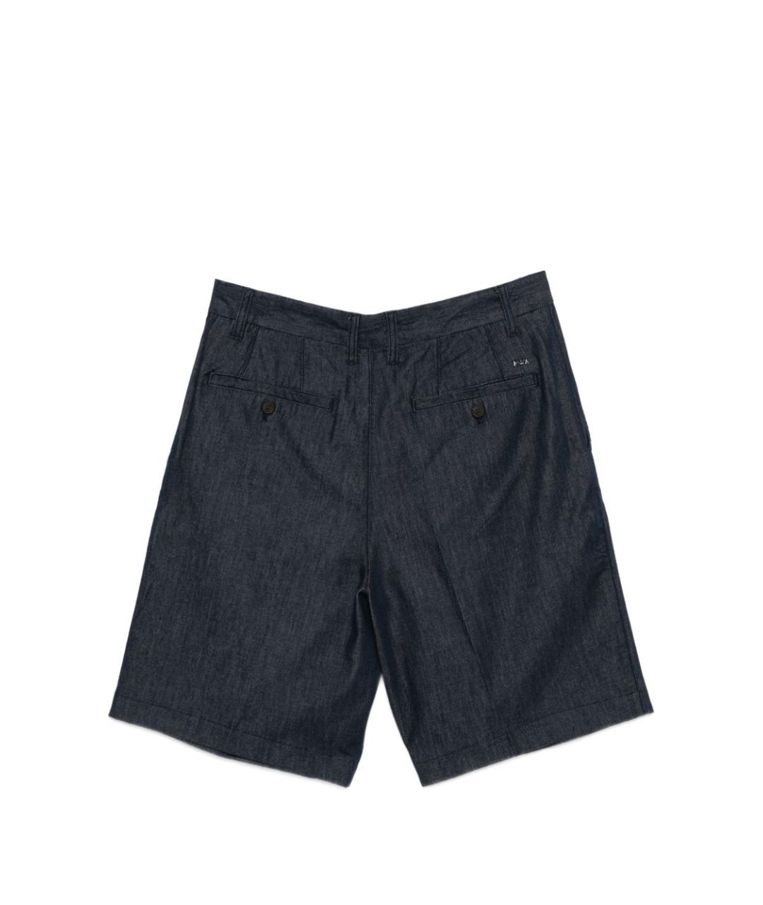 EMPORIO ARMANI Темно-синие хлопковые шорты, фото 3