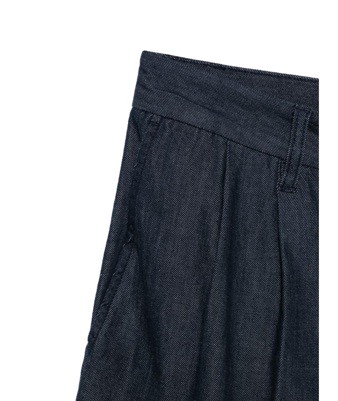 EMPORIO ARMANI Темно-синие хлопковые шорты, фото 2