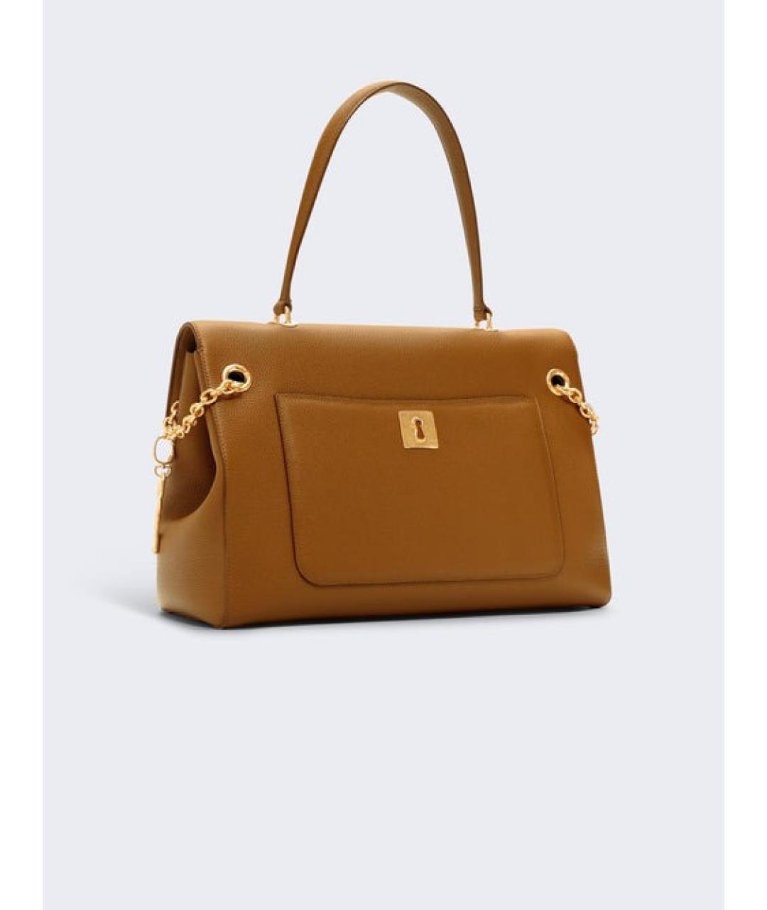 SCHIAPARELLI Коричневая кожаная сумка через плечо, фото 2