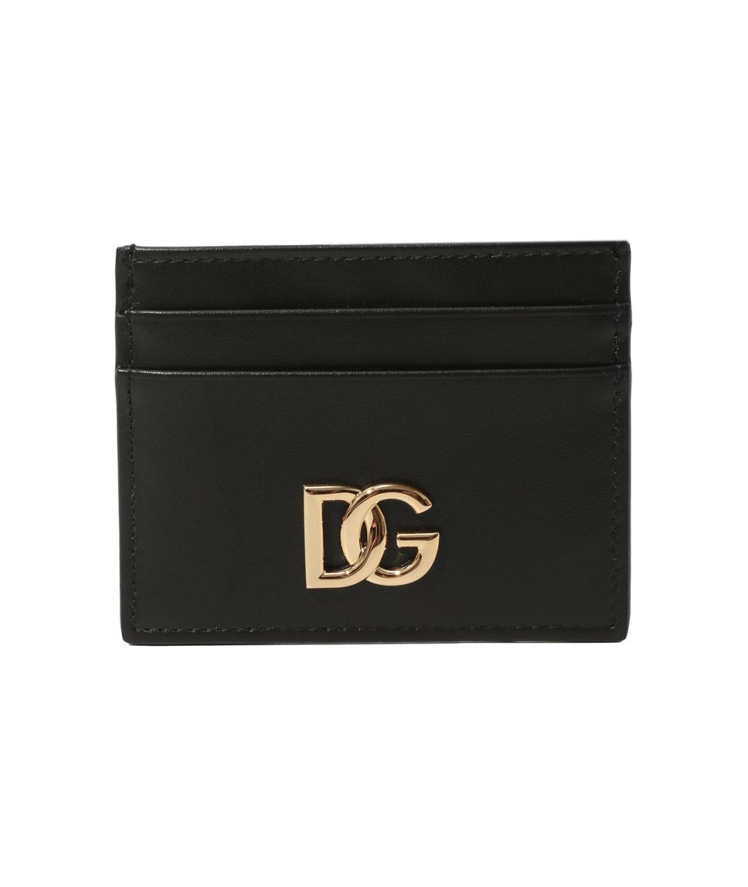 DOLCE&GABBANA Черный кожаный кошелек, фото 1