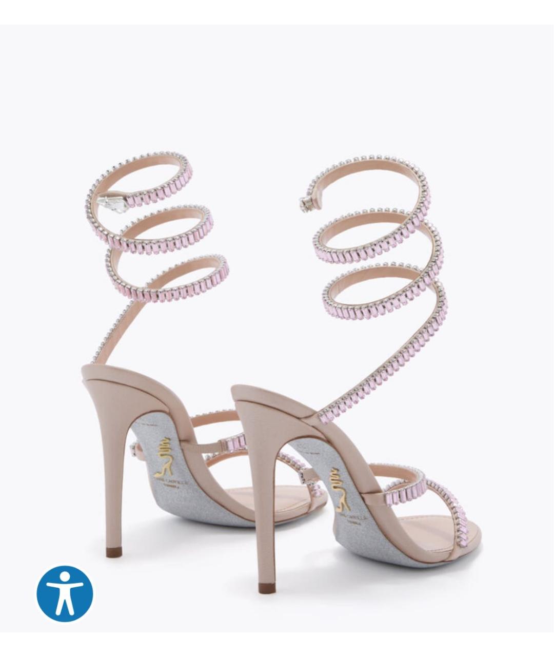 RENE CAOVILLA Бежевые босоножки, фото 3