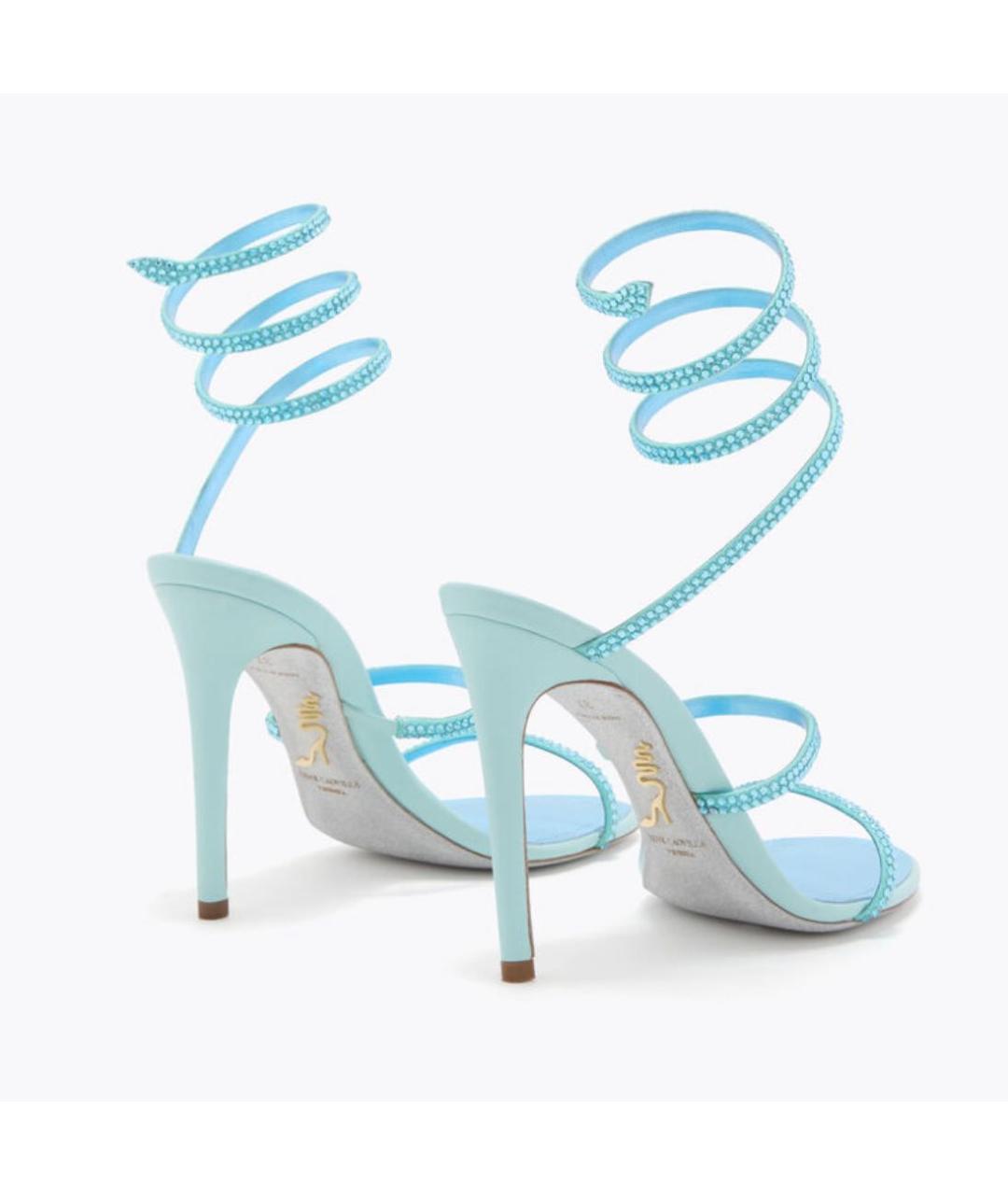 RENE CAOVILLA Бирюзовые босоножки, фото 3