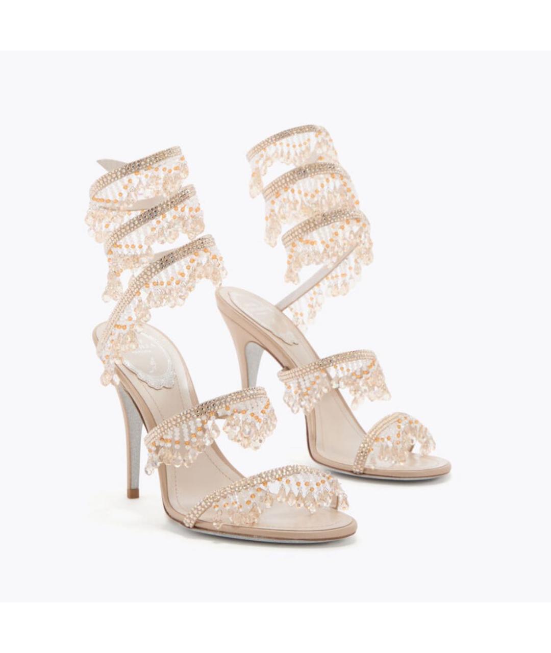 RENE CAOVILLA Бежевые босоножки, фото 2