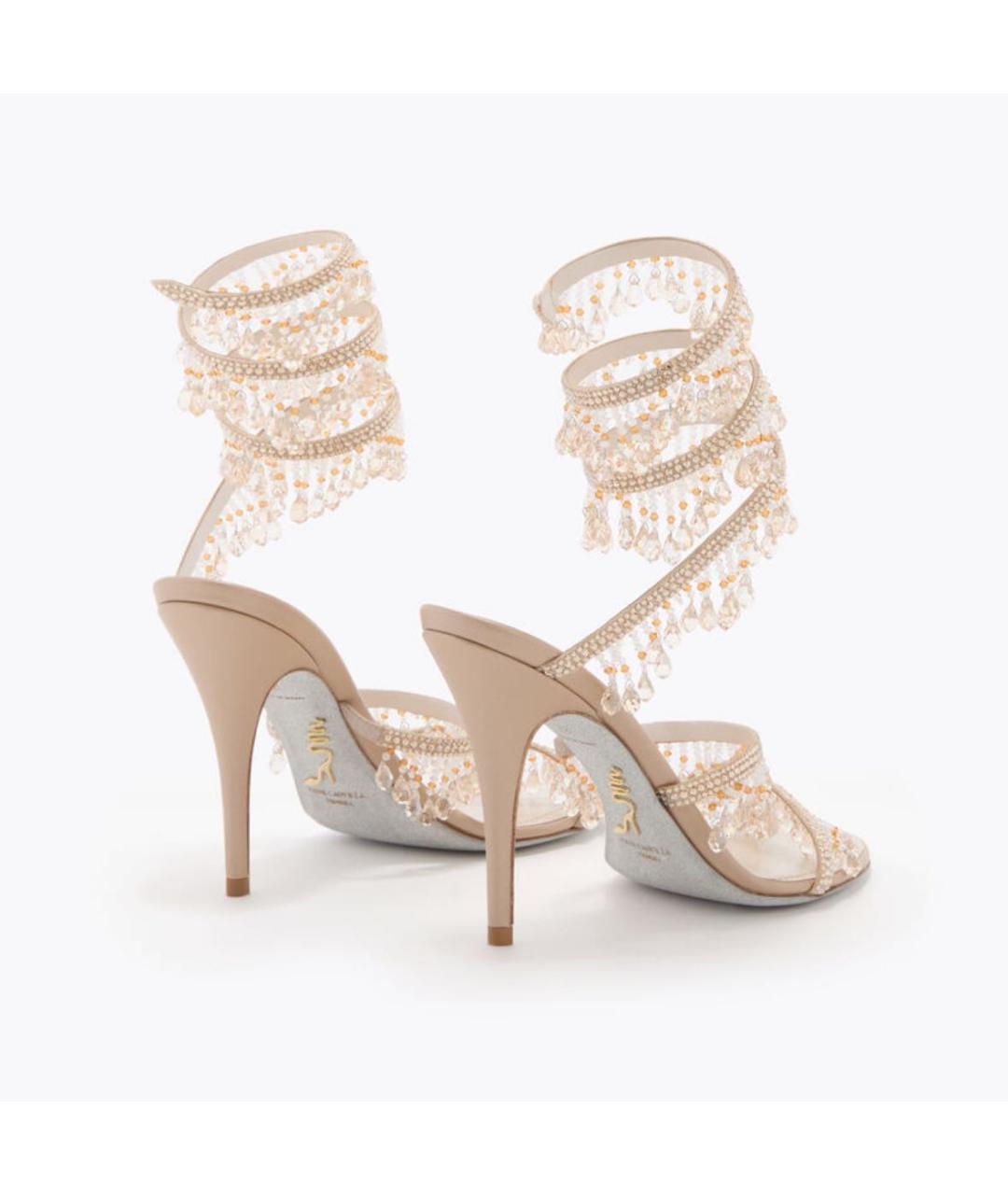 RENE CAOVILLA Бежевые босоножки, фото 3