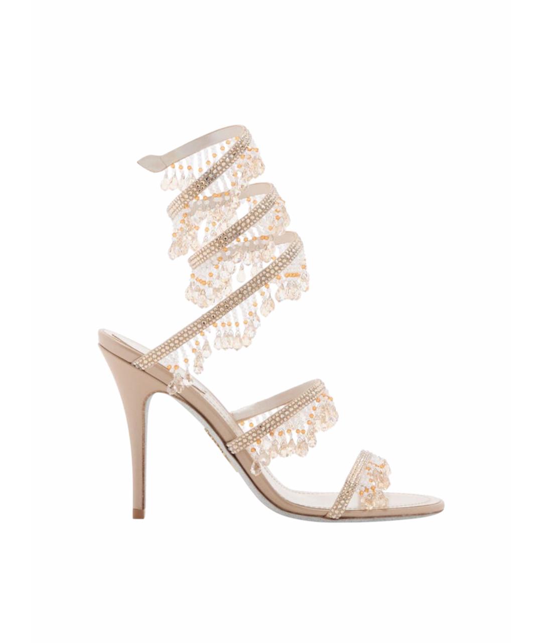 RENE CAOVILLA Бежевые босоножки, фото 1