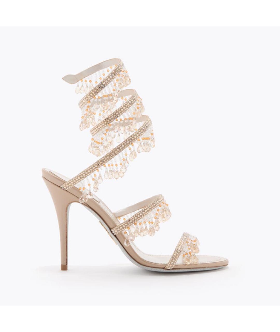 RENE CAOVILLA Бежевые босоножки, фото 5