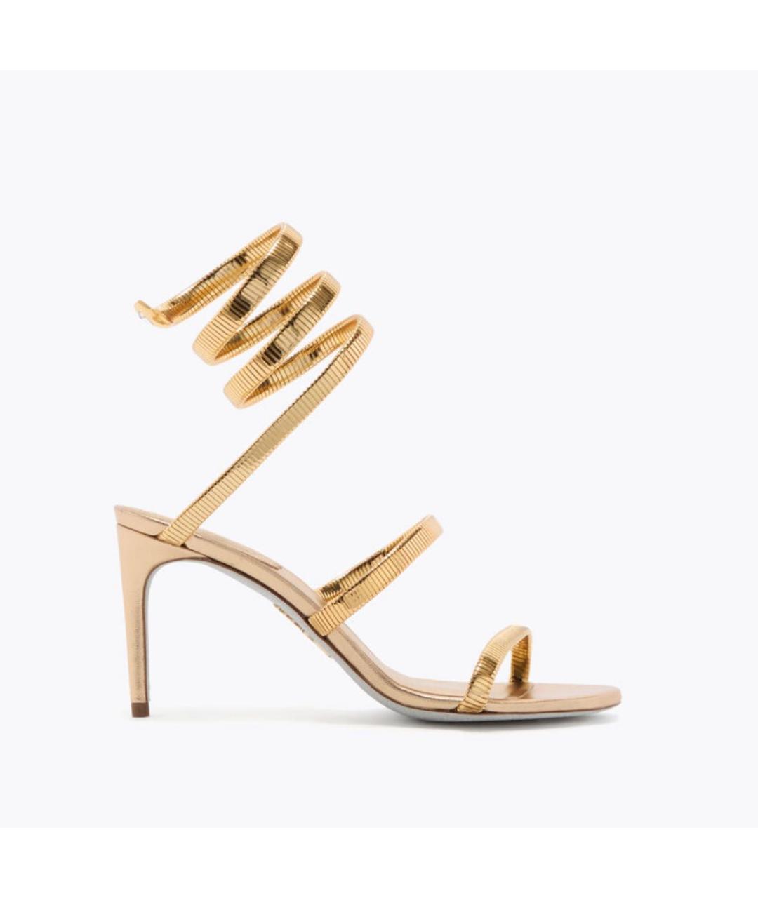RENE CAOVILLA Золотые босоножки, фото 5