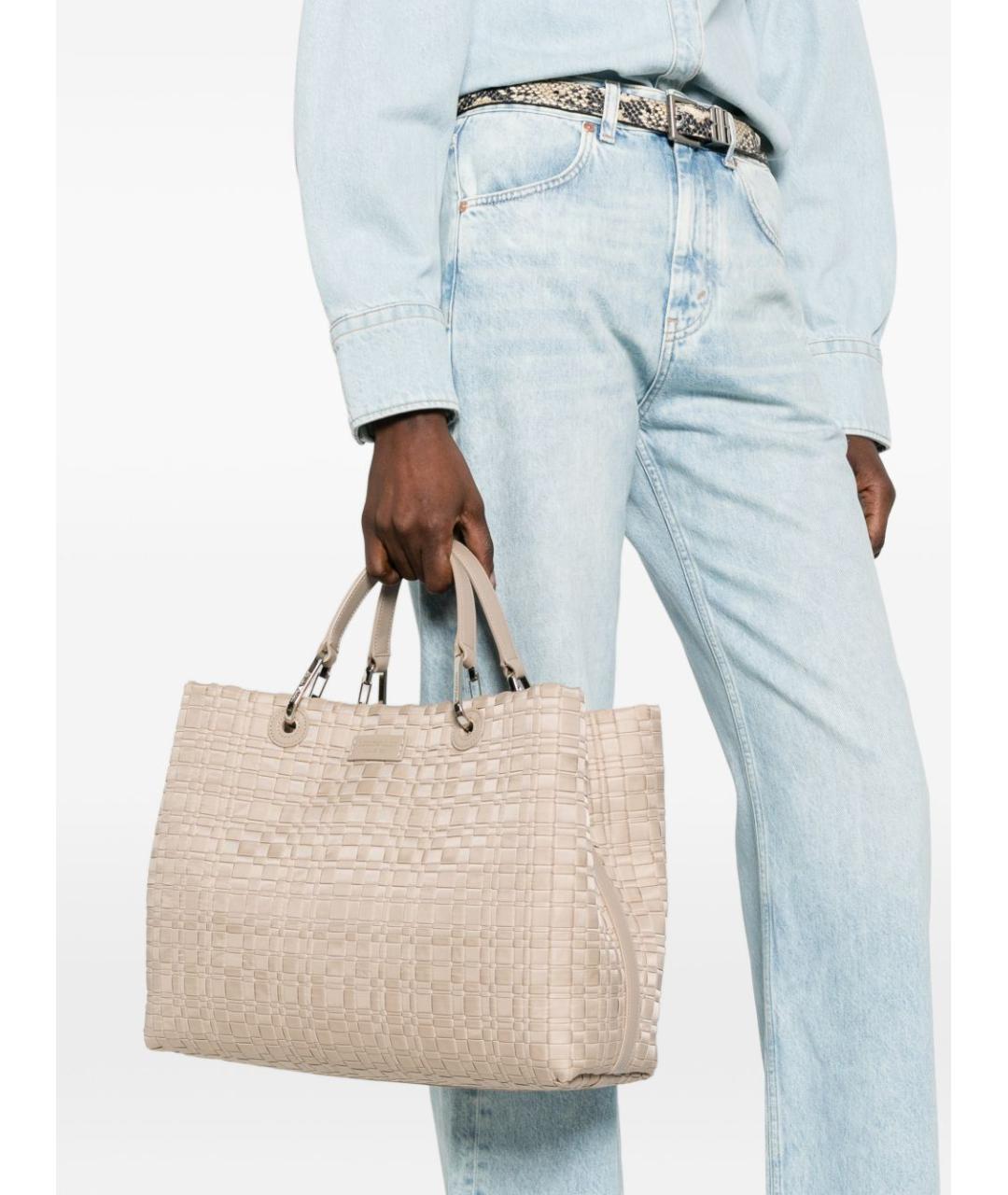 EMPORIO ARMANI Бежевая сумка тоут, фото 5