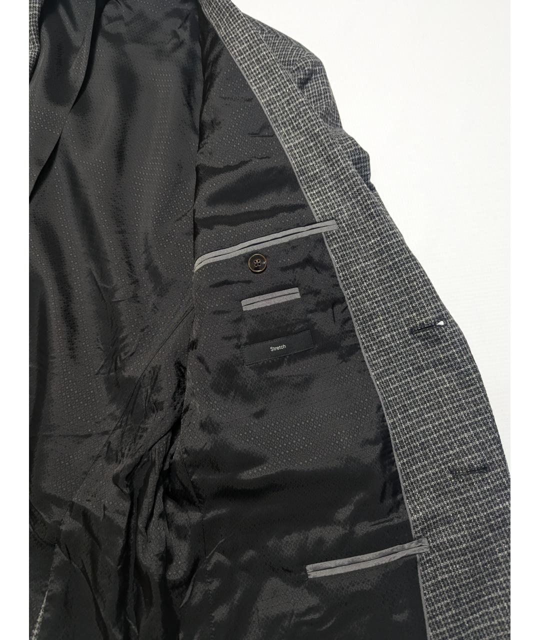 HUGO BOSS Серый шерстяной пиджак, фото 5
