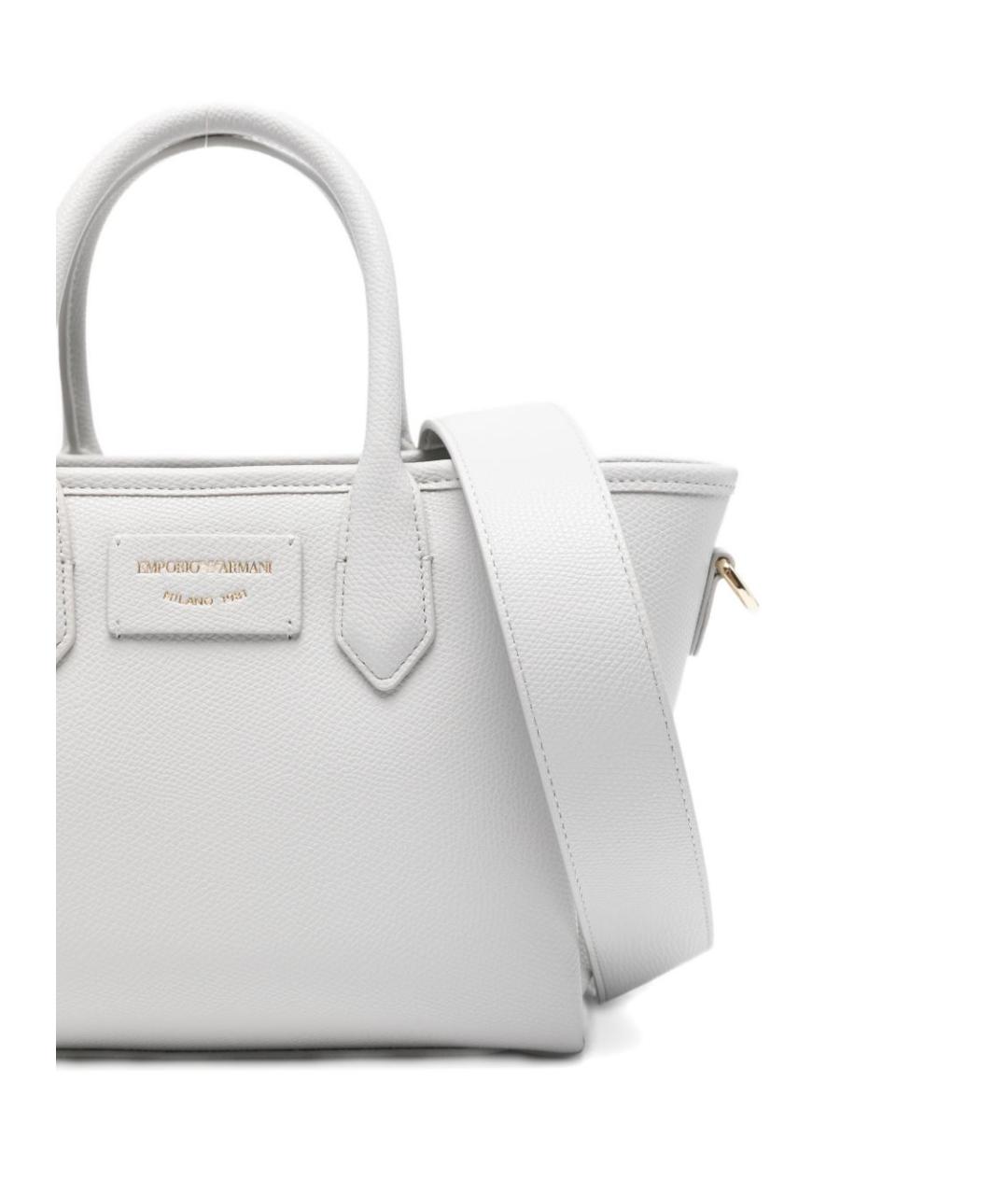 EMPORIO ARMANI Серая сумка тоут из искусственной кожи, фото 2