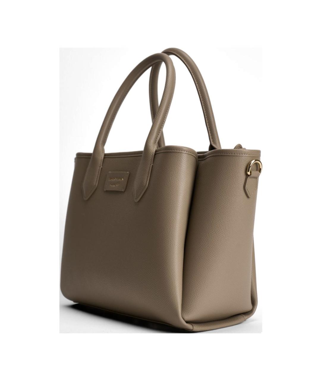 EMPORIO ARMANI Серая сумка тоут из искусственной кожи, фото 6