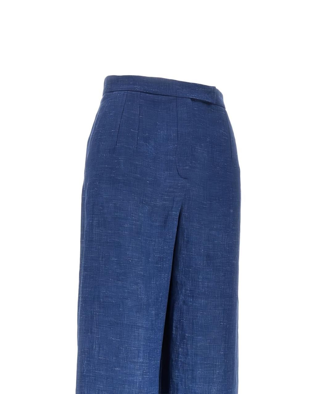 EMPORIO ARMANI Синие прямые брюки, фото 2