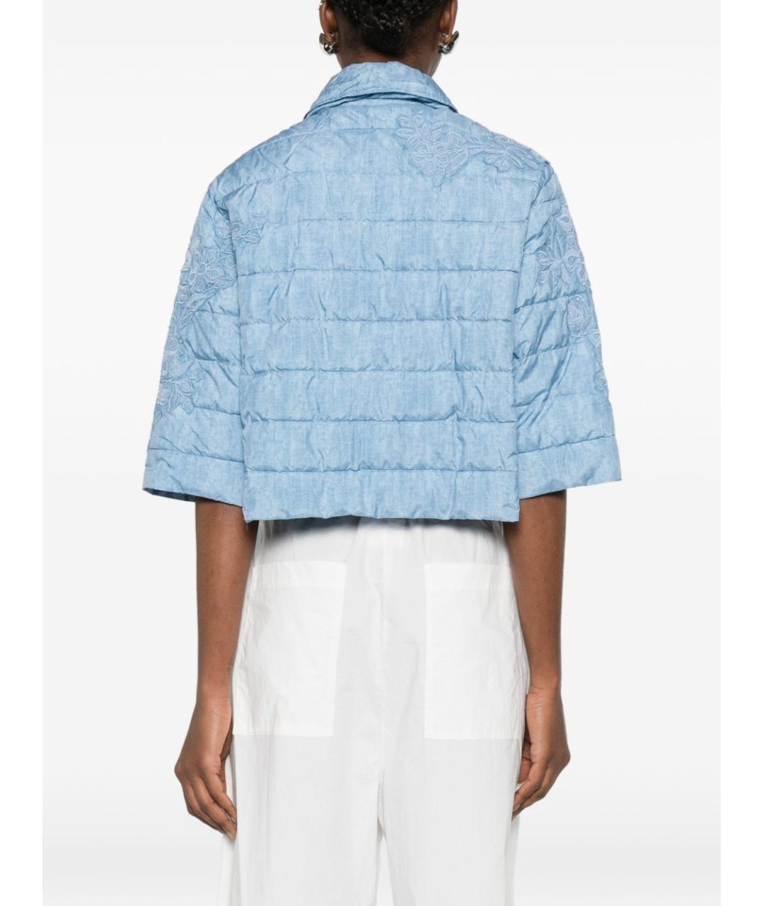 ERMANNO FIRENZE Голубая хлопковая куртка, фото 3
