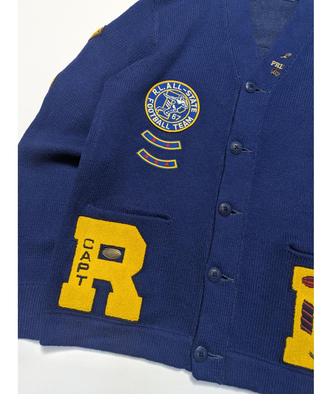 POLO RALPH LAUREN Синий хлопковый кардиган, фото 2