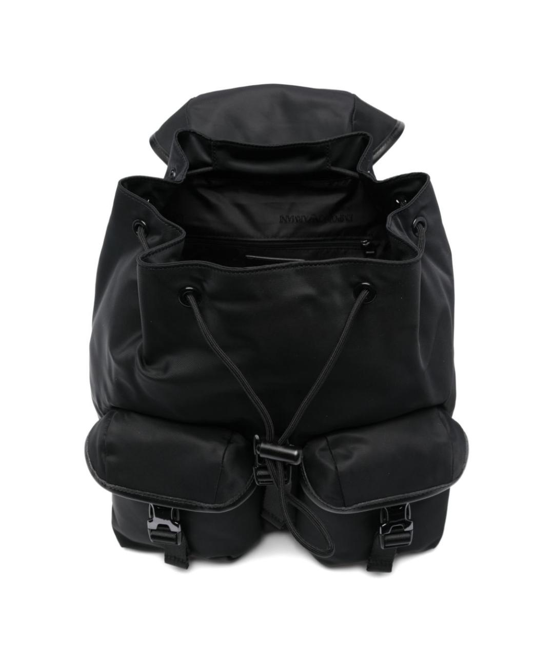 EMPORIO ARMANI Черный тканевый рюкзак, фото 5