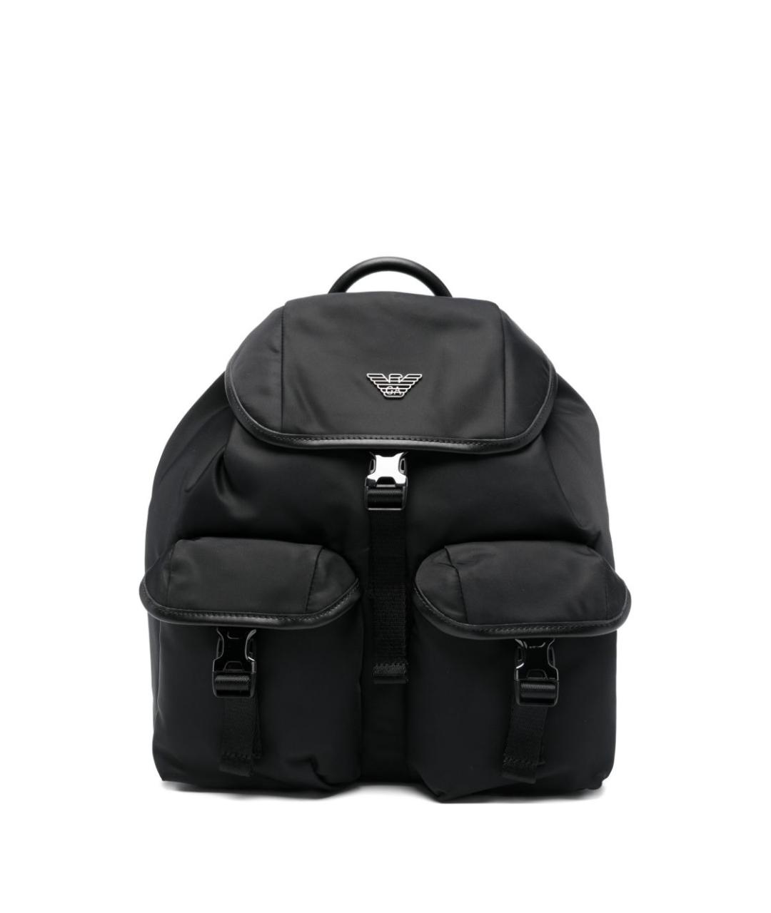 EMPORIO ARMANI Черный тканевый рюкзак, фото 1