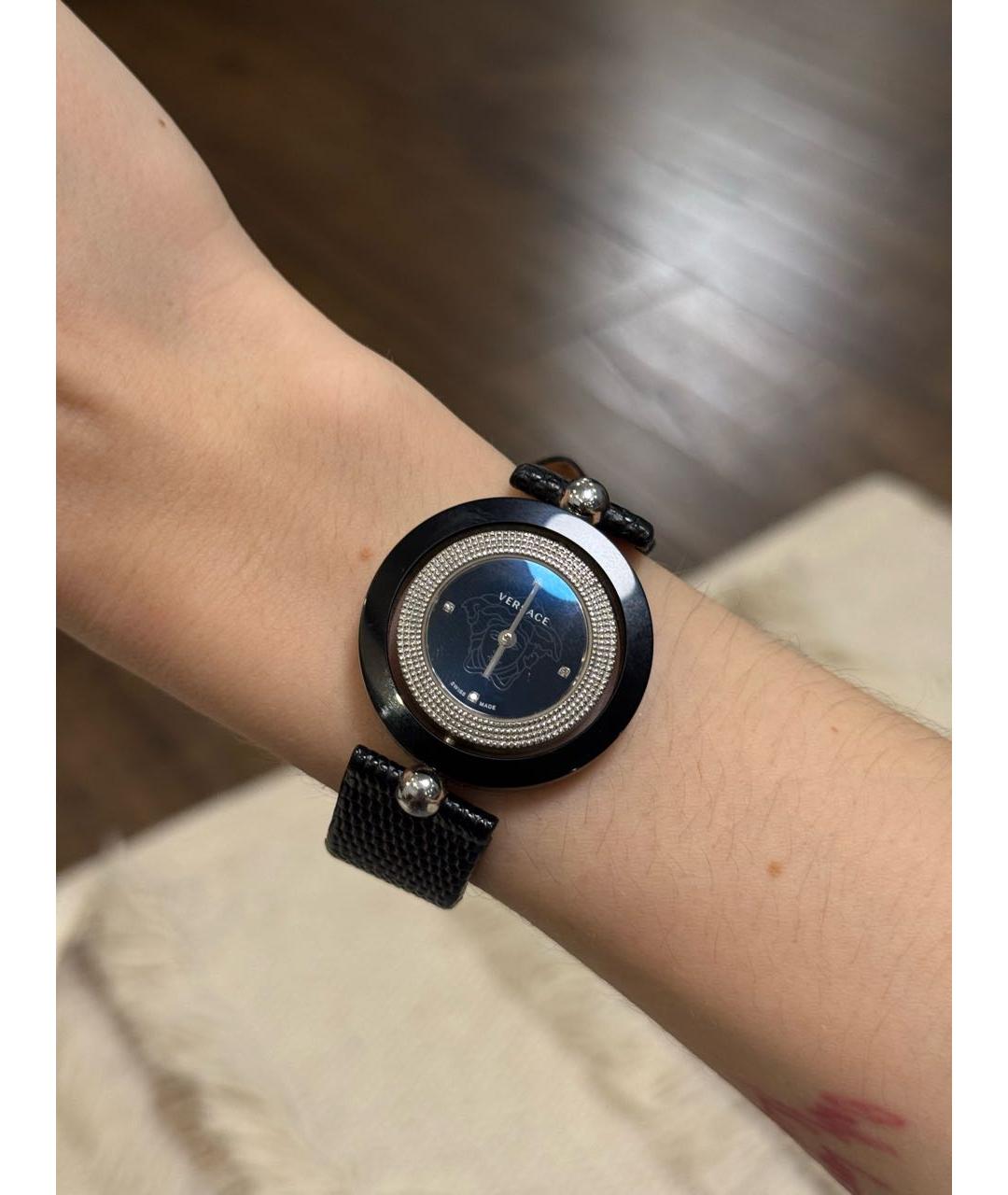 VERSACE Черные часы, фото 4