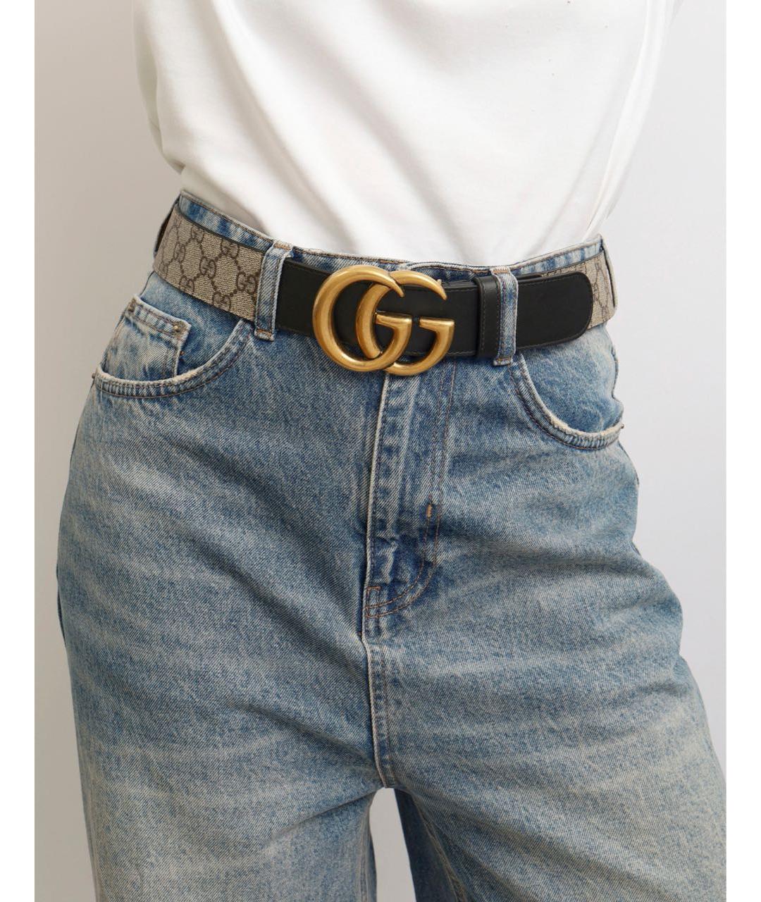 GUCCI Бежевый кожаный ремень, фото 5