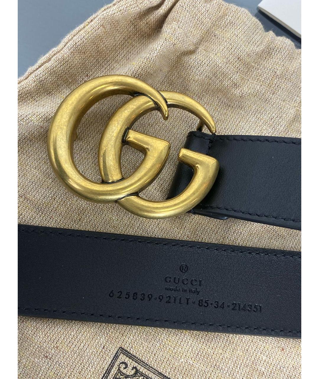 GUCCI Бежевый кожаный ремень, фото 4