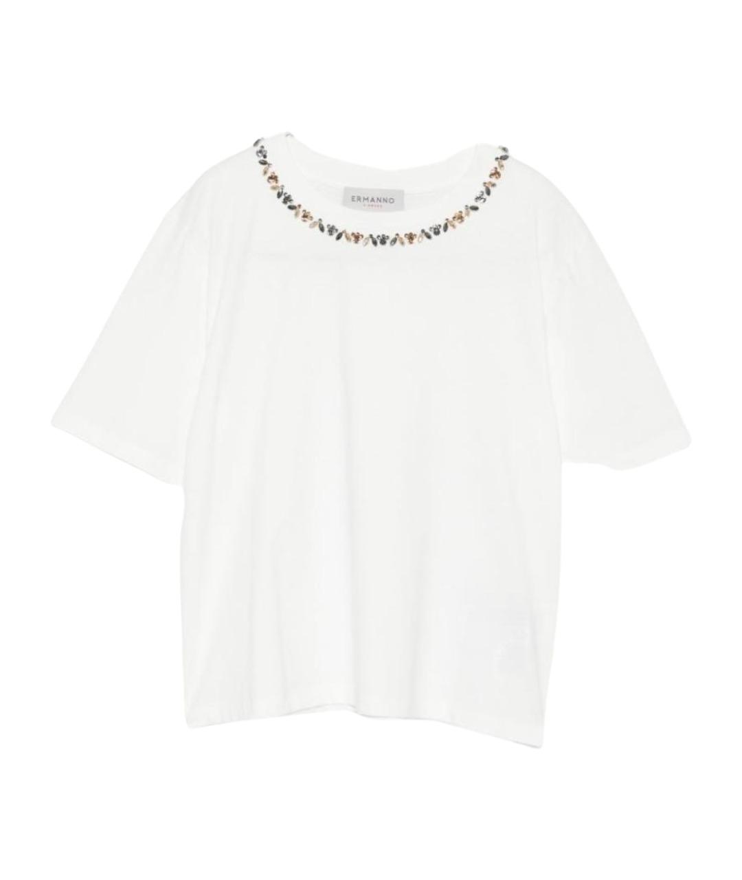 ERMANNO FIRENZE Белая хлопковая футболка, фото 1
