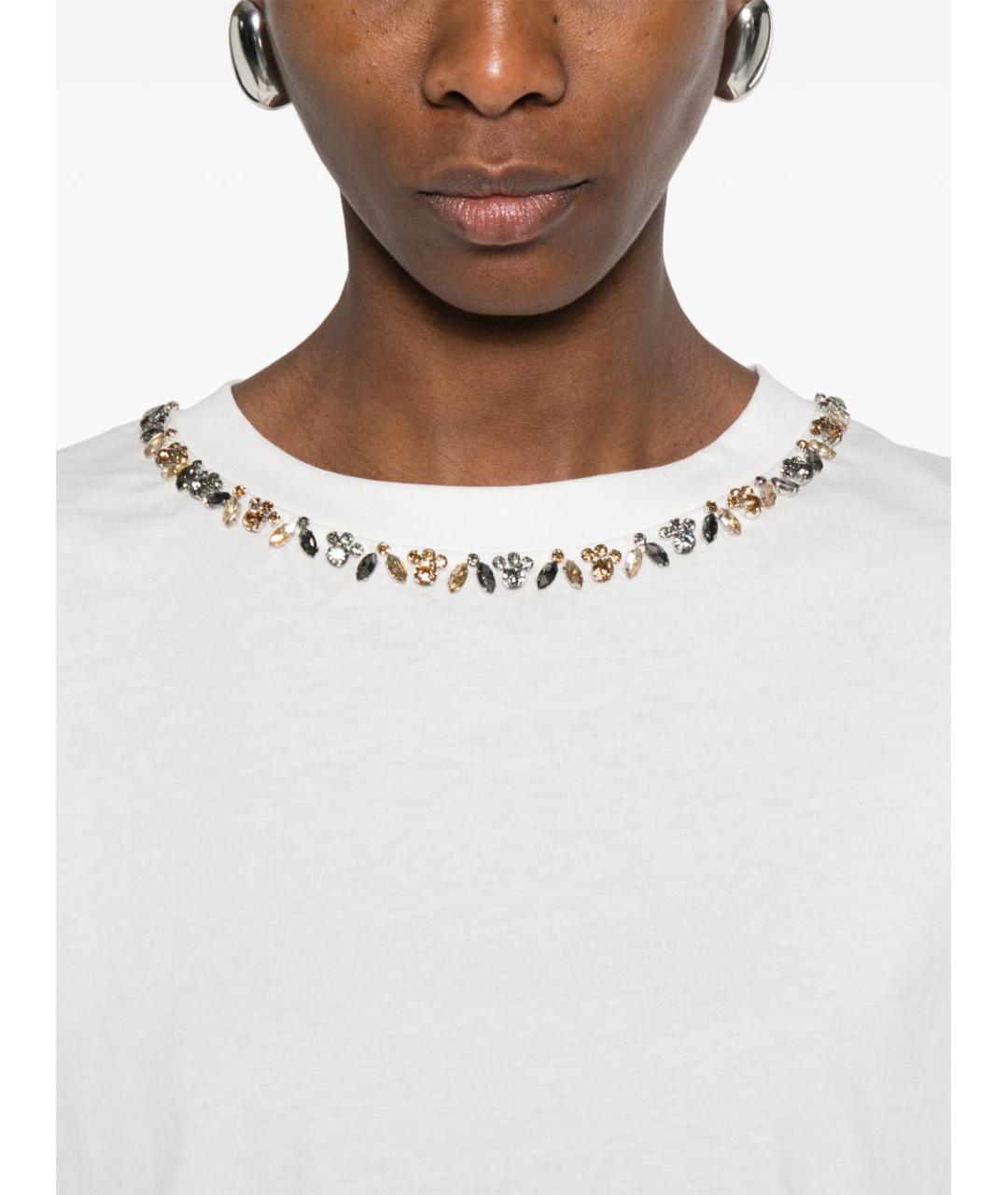 ERMANNO FIRENZE Белая хлопковая футболка, фото 5