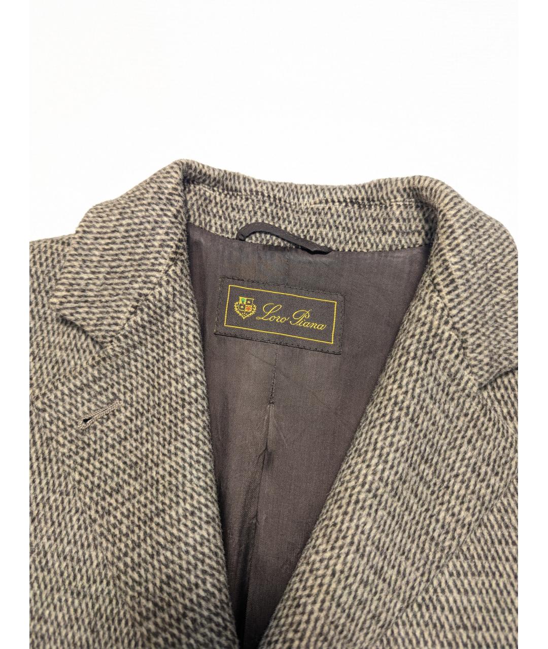 LORO PIANA Бежевое шерстяное пальто, фото 4