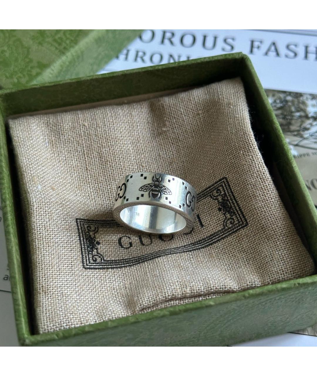 GUCCI Серебряное серебряное кольцо, фото 2