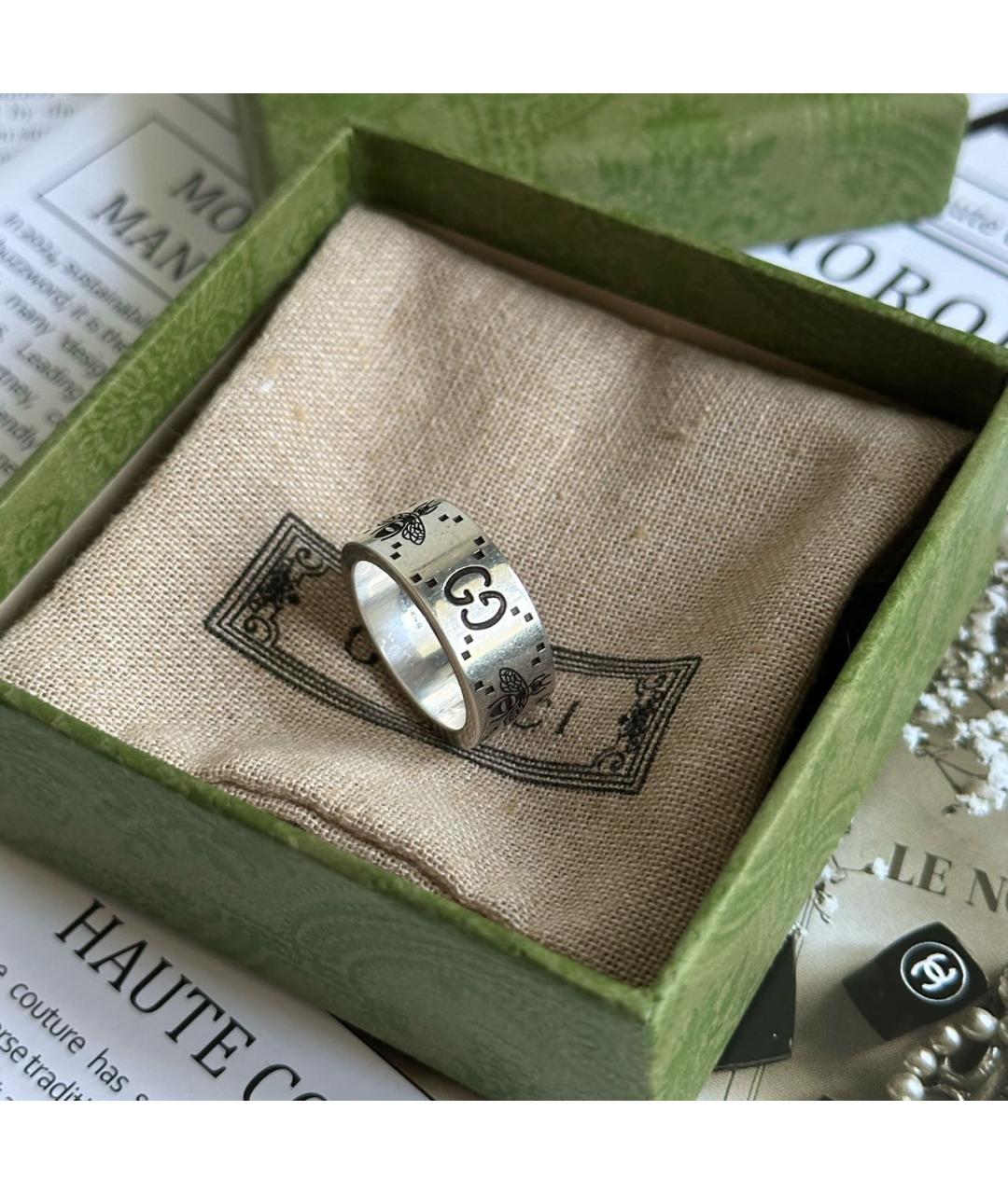 GUCCI Серебряное серебряное кольцо, фото 3