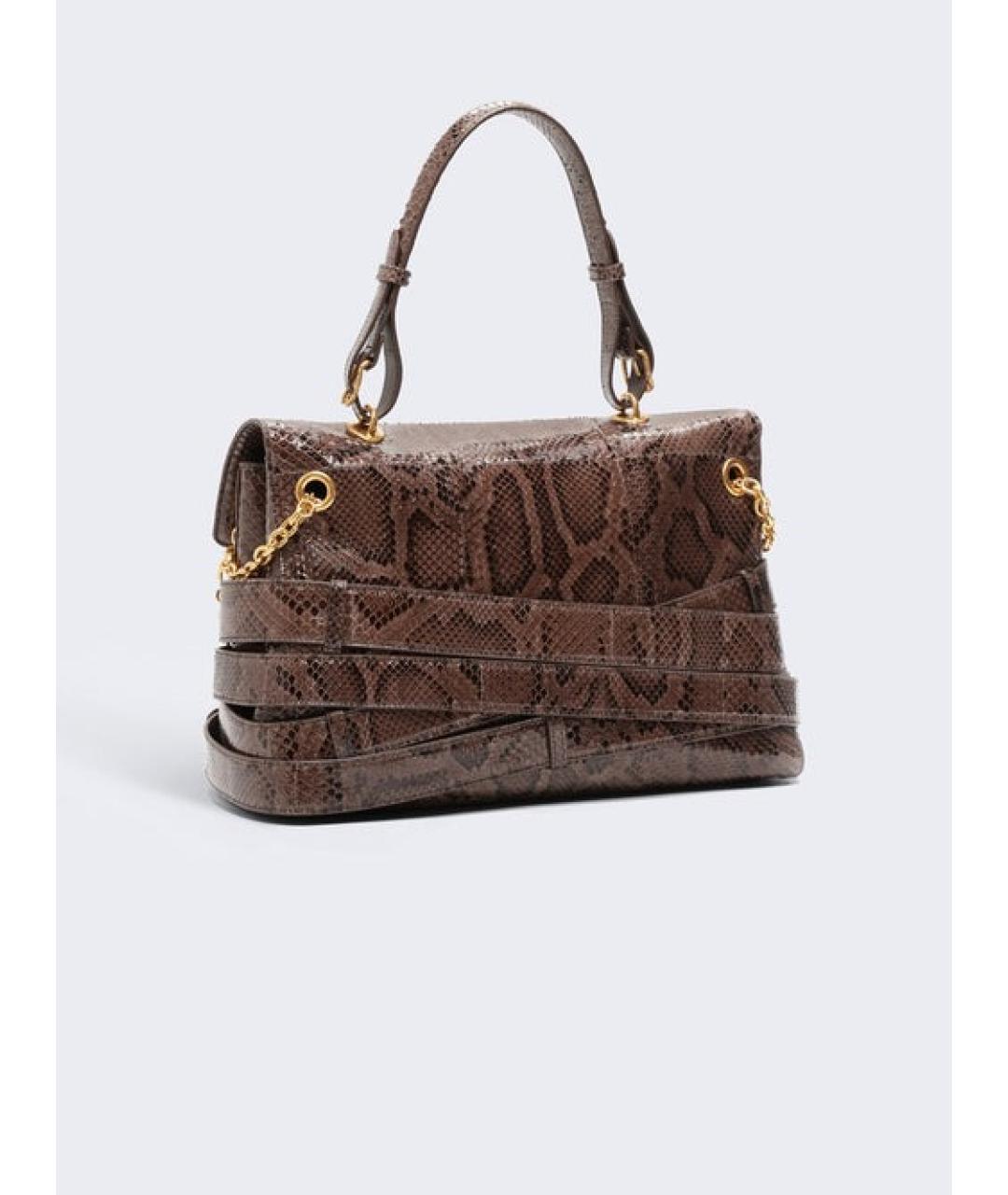 SCHIAPARELLI Коричневая кожаная сумка через плечо, фото 2