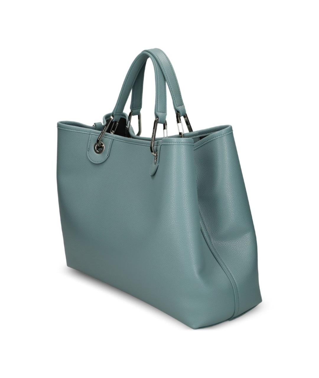 EMPORIO ARMANI Серая сумка тоут из искусственной кожи, фото 6