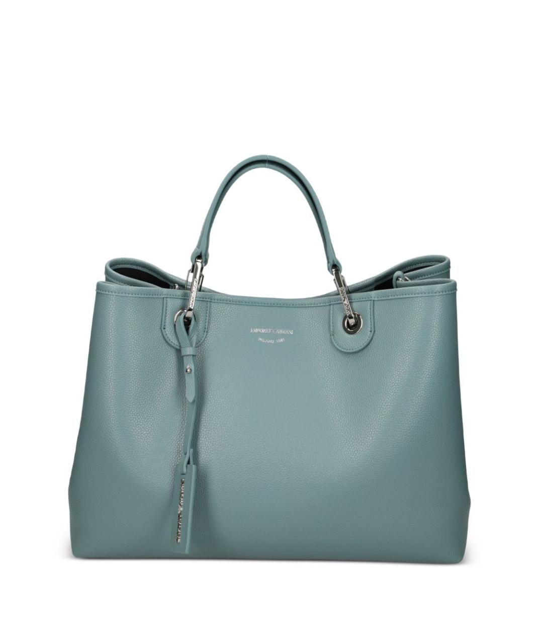 EMPORIO ARMANI Серая сумка тоут из искусственной кожи, фото 1