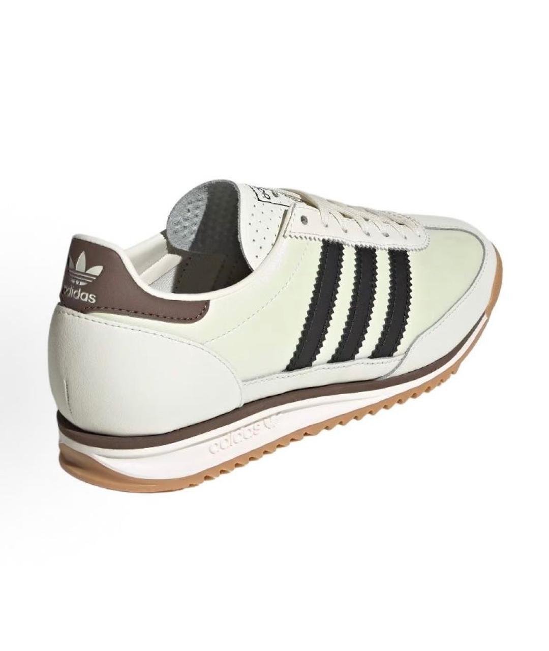 ADIDAS Зеленые кожаные кроссовки, фото 3