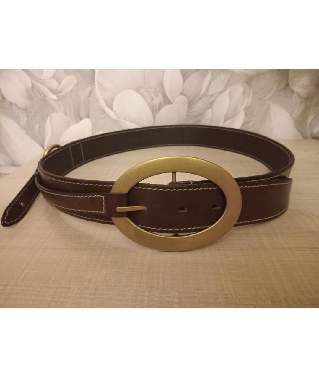 DOLCE&GABBANA Коричневый кожаный ремень, фото 6