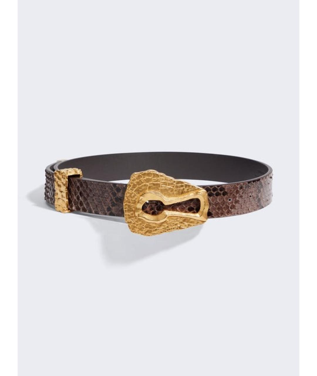 SCHIAPARELLI Коричневый кожаный ремень, фото 3