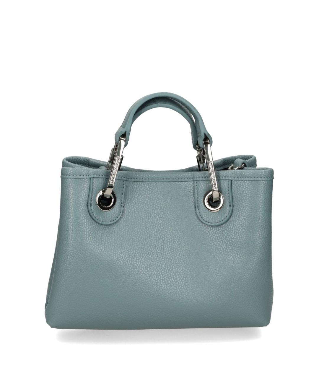 EMPORIO ARMANI Голубая сумка тоут из искусственной кожи, фото 6