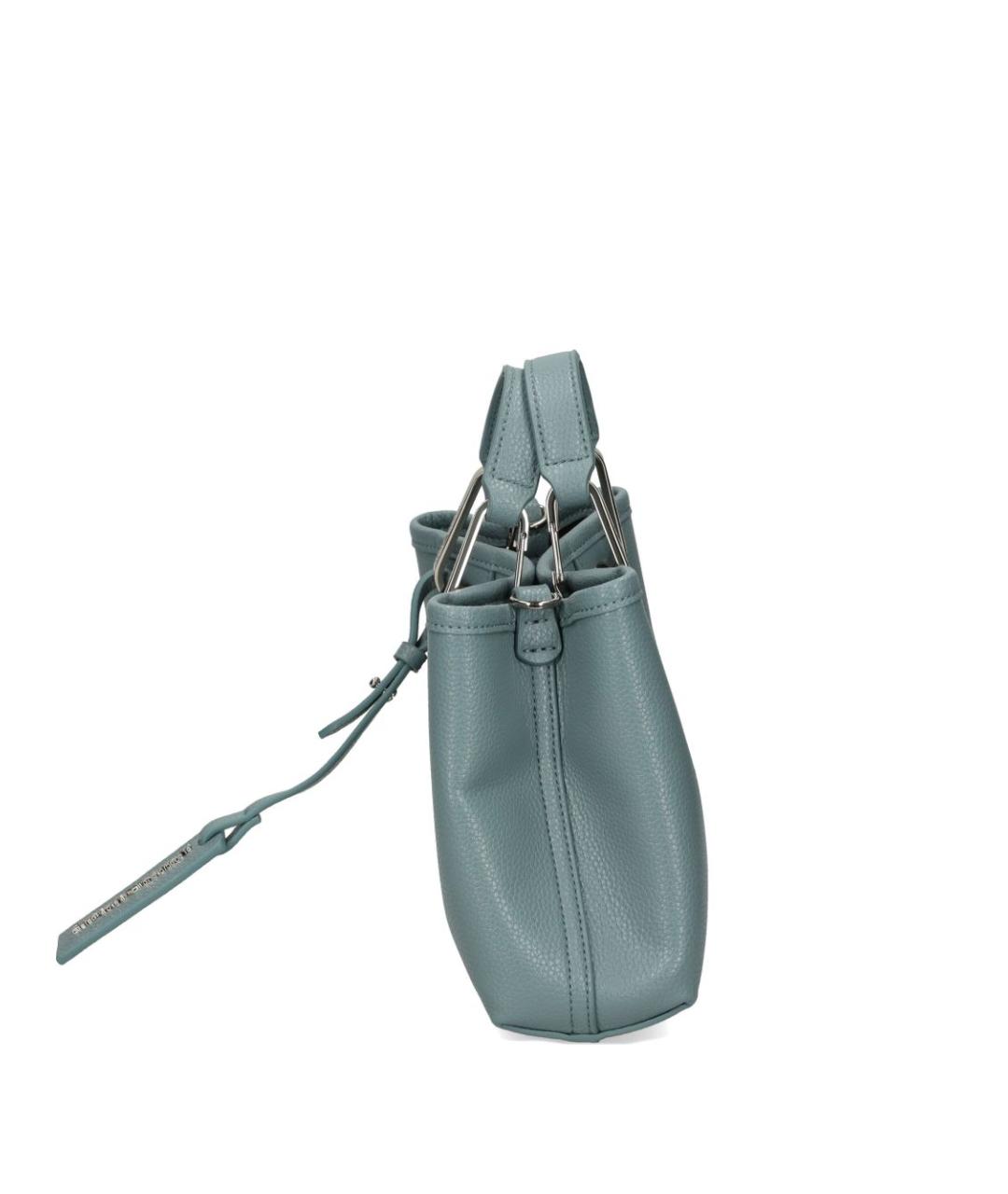 EMPORIO ARMANI Голубая сумка тоут из искусственной кожи, фото 3