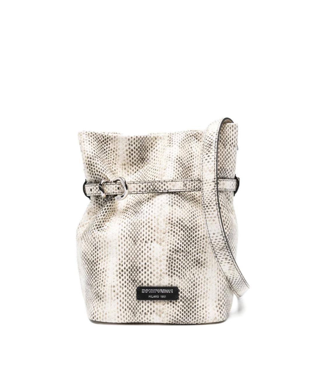 EMPORIO ARMANI Серая кожаная сумка через плечо, фото 1