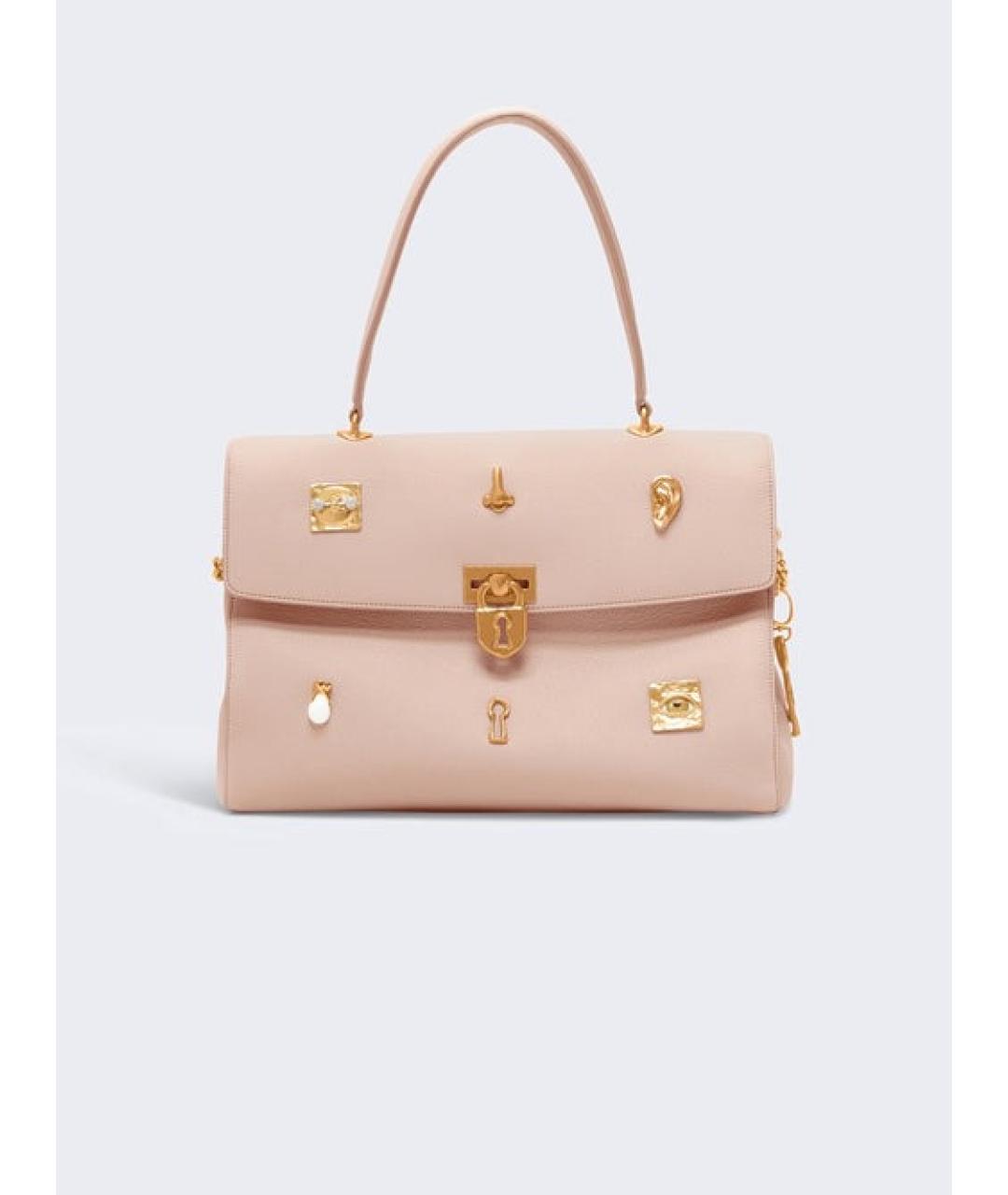 SCHIAPARELLI Розовая кожаная сумка через плечо, фото 4