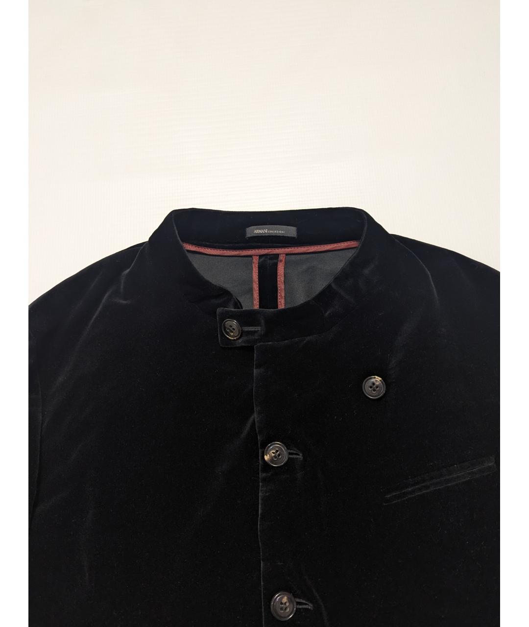 ARMANI COLLEZIONI Черный велюровый пиджак, фото 4