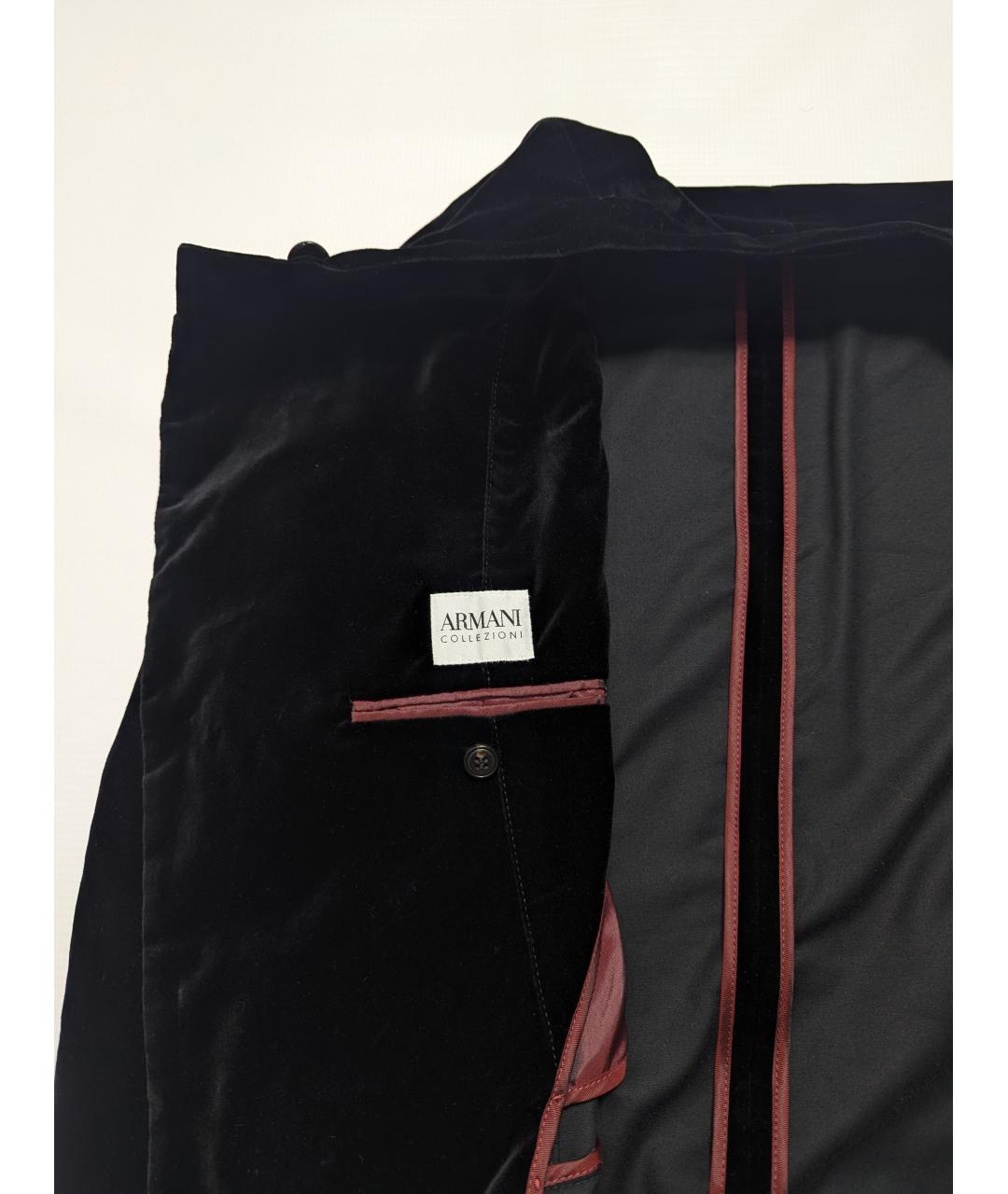 ARMANI COLLEZIONI Черный велюровый пиджак, фото 3