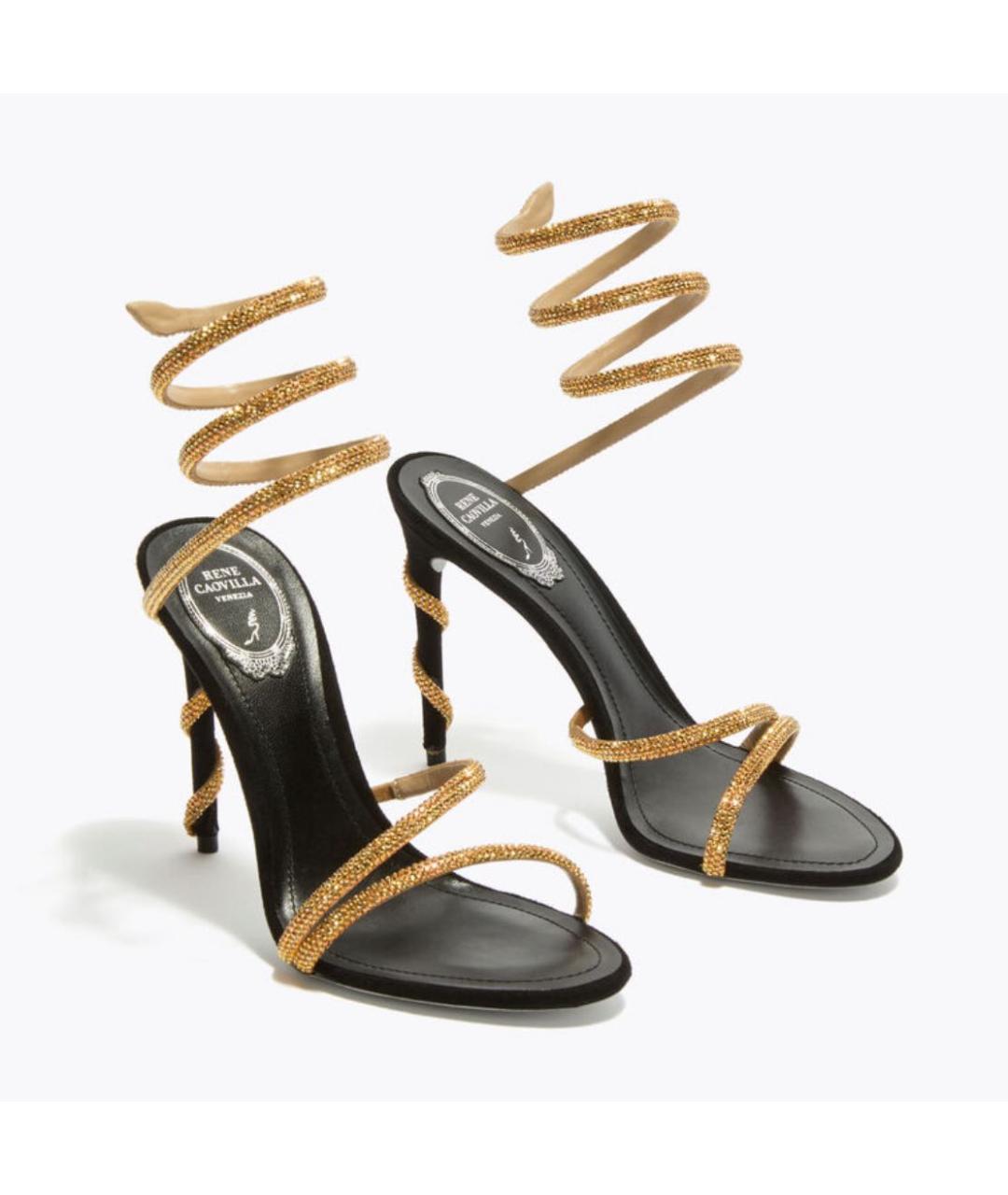 RENE CAOVILLA Черные босоножки, фото 2