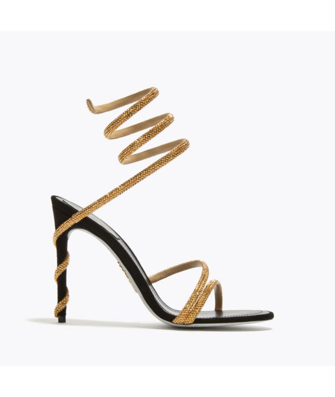 RENE CAOVILLA Черные босоножки, фото 5