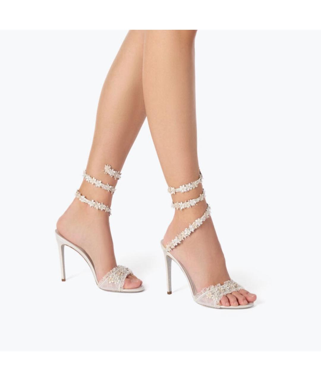 RENE CAOVILLA Белые босоножки, фото 4