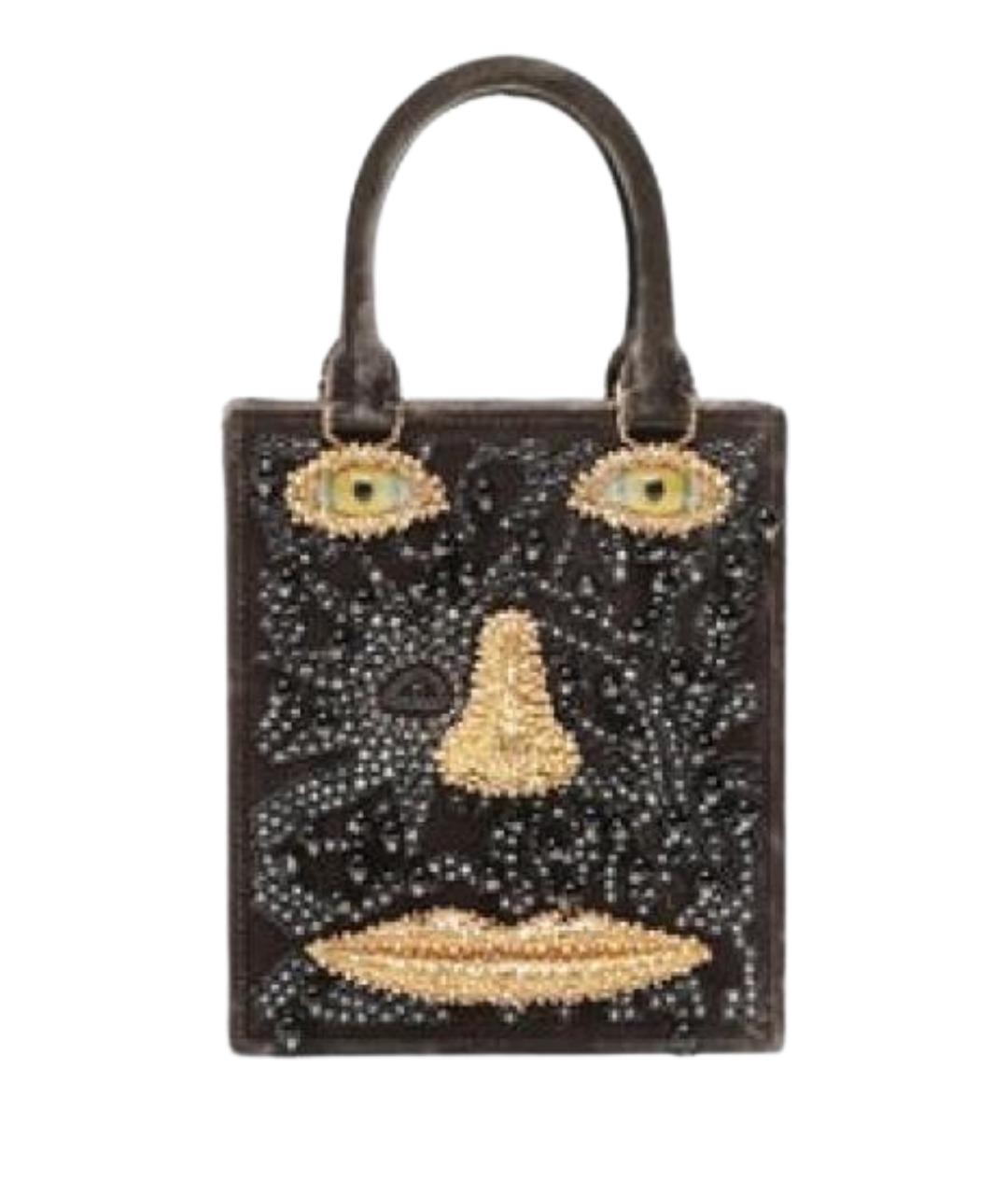 SCHIAPARELLI Черная кожаная сумка с короткими ручками, фото 1