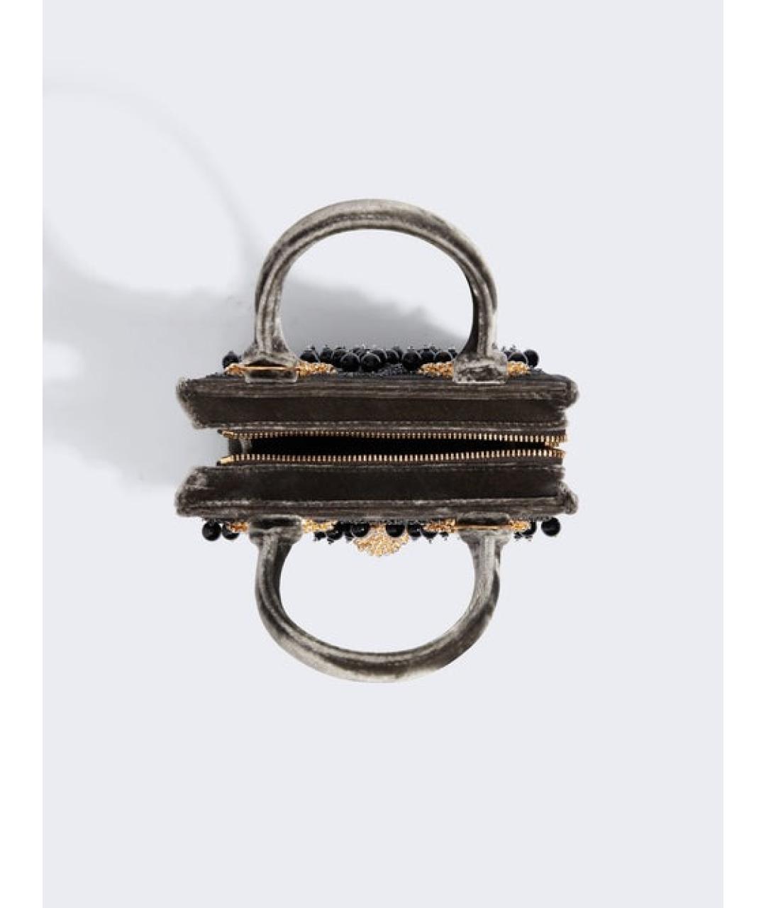 SCHIAPARELLI Черная кожаная сумка с короткими ручками, фото 3