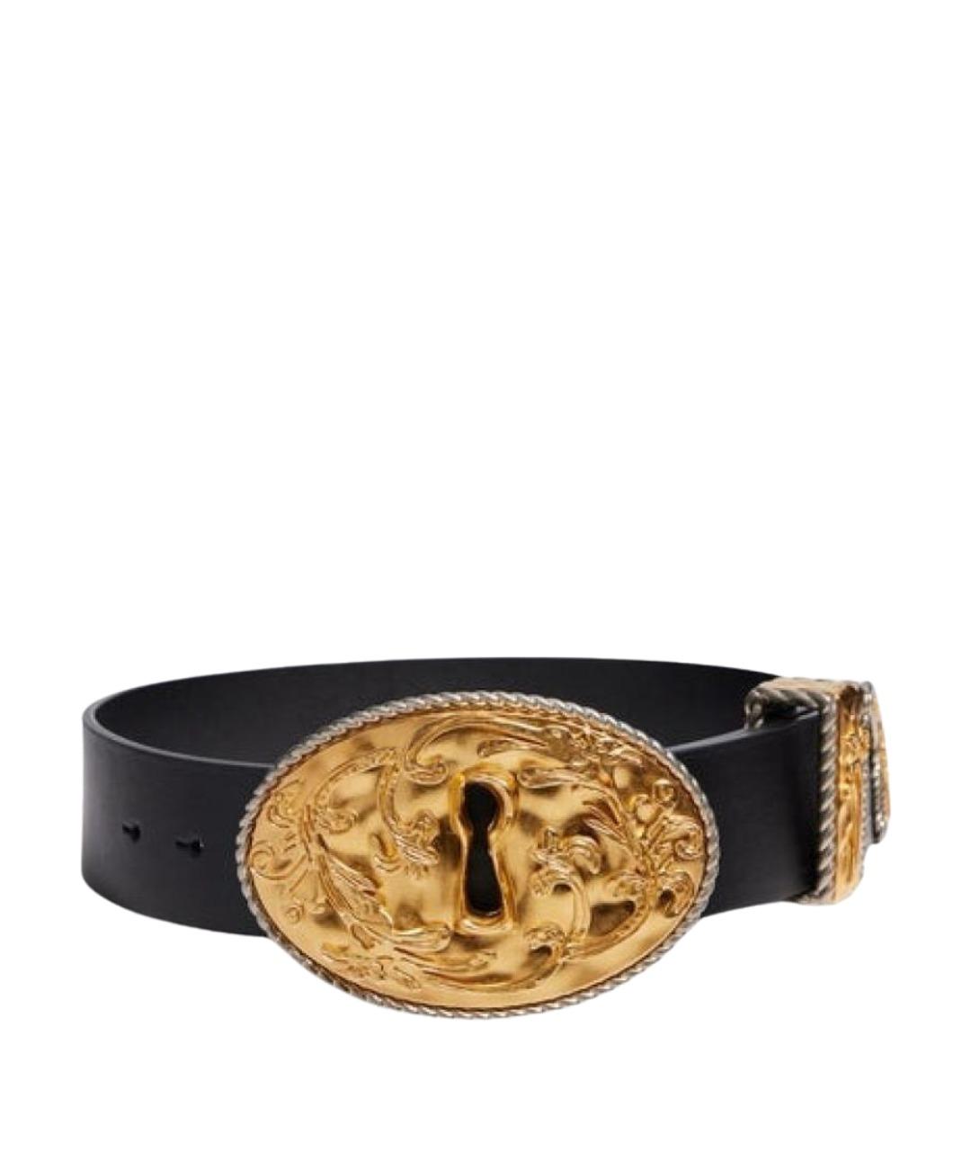 SCHIAPARELLI Черный кожаный ремень, фото 1